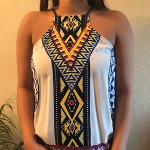 Multi colored Aztec print blouse